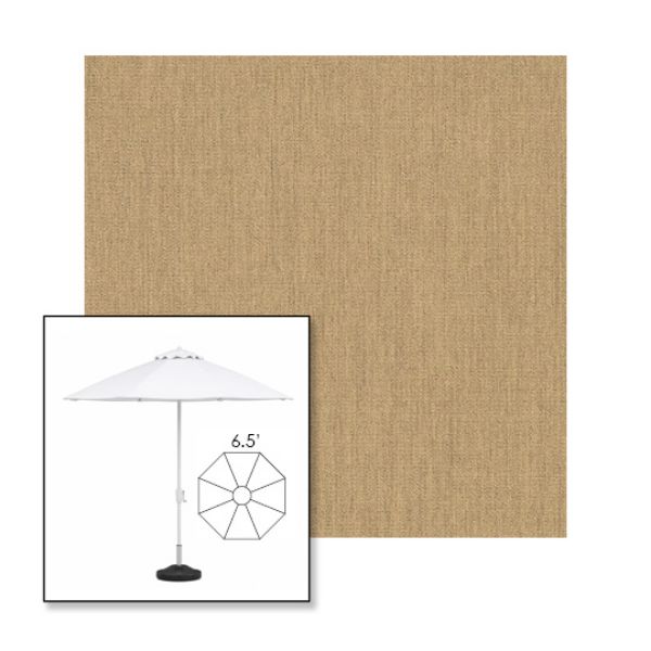 Picture of Heather Beige | 6.5' Fiberglass Patio Umbrella Sunbrella® Awning Fabric
