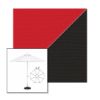 Picture of Jockey Red Black | 6.5' Fiberglass Patio Umbrella Sunbrella® Awning Fabric