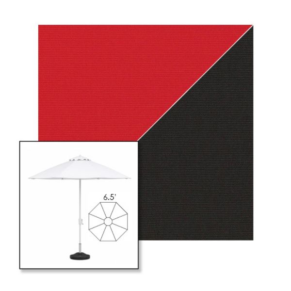Picture of Jockey Red Black | 6.5' Fiberglass Patio Umbrella Sunbrella® Awning Fabric