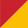 Picture of Jockey Red Yellow | 6.5' Fiberglass Patio Umbrella Sunbrella® Awning Fabric