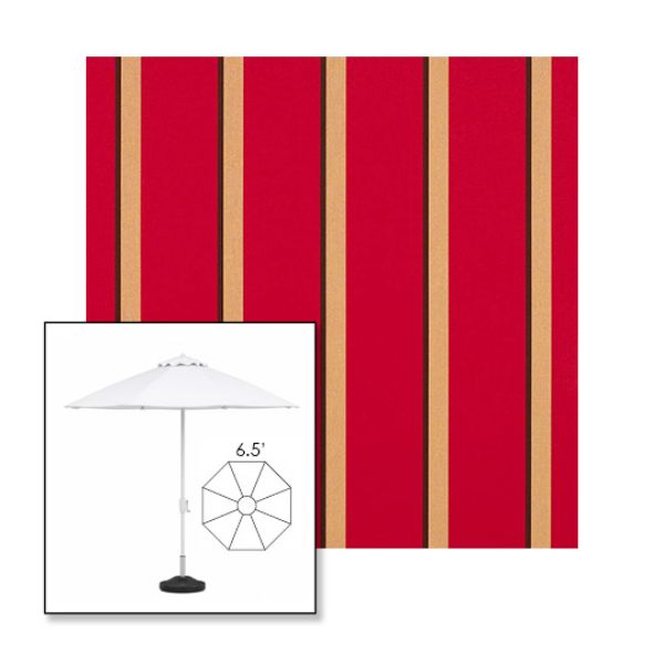 Picture of Manteo Cardinal | 6.5' Fiberglass Patio Umbrella Sunbrella® Awning Fabric