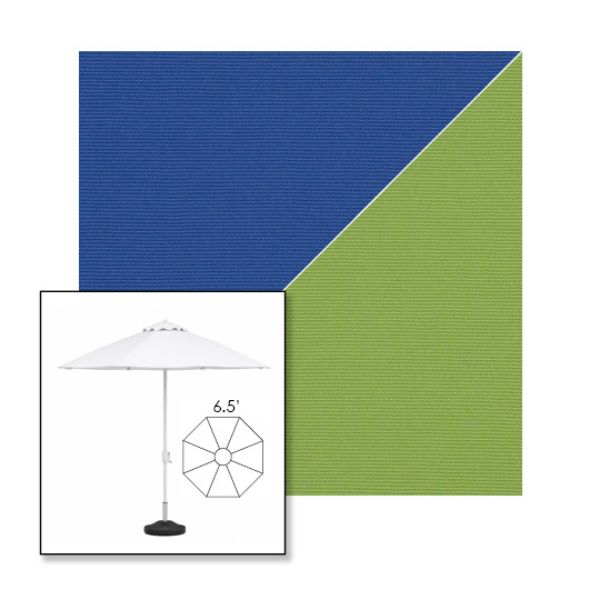 Picture of Mediterranean Blue Ginkgo | 6.5' Fiberglass Patio Umbrella Sunbrella® Awning Fabric