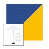 Picture of Mediterranean Blue Sunflower | 6.5' Fiberglass Patio Umbrella Sunbrella® Awning Fabric