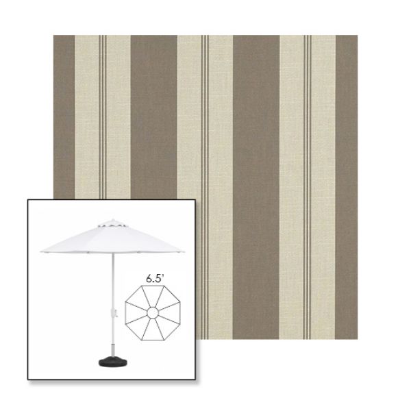 Picture of Moreland Taupe | 6.5' Fiberglass Patio Umbrella Sunbrella® Awning Fabric