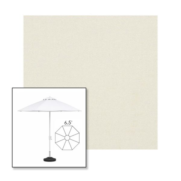 Picture of Oyster | 6.5' Fiberglass Patio Umbrella Sunbrella® Awning Fabric