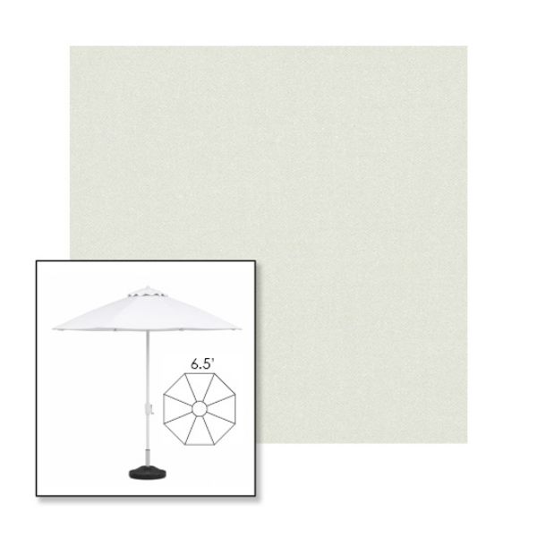 Picture of Silver | 6.5' Fiberglass Patio Umbrella Sunbrella® Awning Fabric