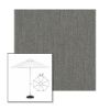 Picture of Smoke | 6.5' Fiberglass Patio Umbrella Sunbrella® Awning Fabric