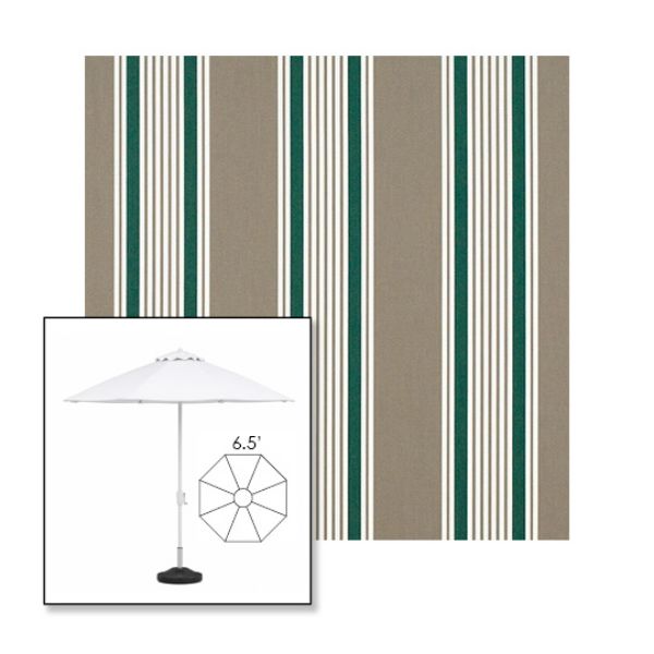 Picture of Taupe 2 | 6.5' Fiberglass Patio Umbrella Sunbrella® Awning Fabric