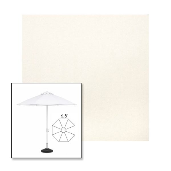 Picture of White | 6.5' Fiberglass Patio Umbrella Sunbrella® Awning Fabric