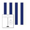 Picture of Beaufort Captain Navy | 6.5' Fiberglass Patio Umbrella Sunbrella® Awning Fabric