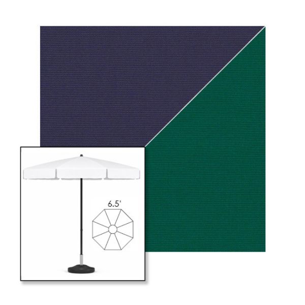 Picture of Captain Navy Forest Green | 6.5' Fiberglass Patio Umbrella Sunbrella® Awning Fabric