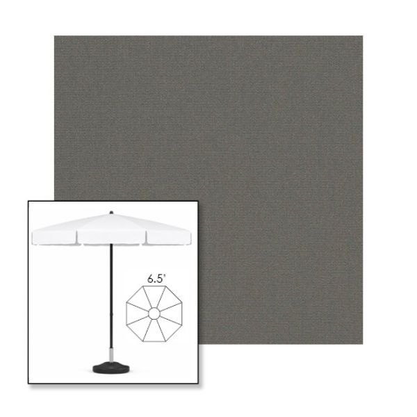 Picture of Charcoal Grey | 6.5' Fiberglass Patio Umbrella Sunbrella® Awning Fabric