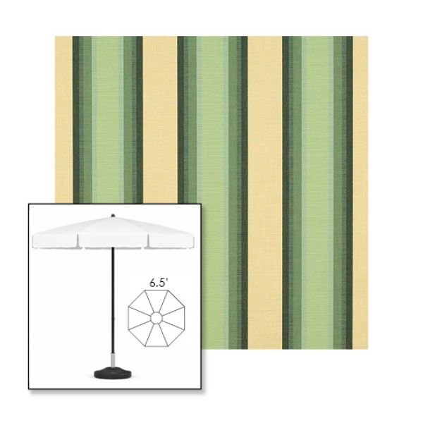Picture of Colonnade Juniper | 6.5' Fiberglass Patio Umbrella Sunbrella® Awning Fabric
