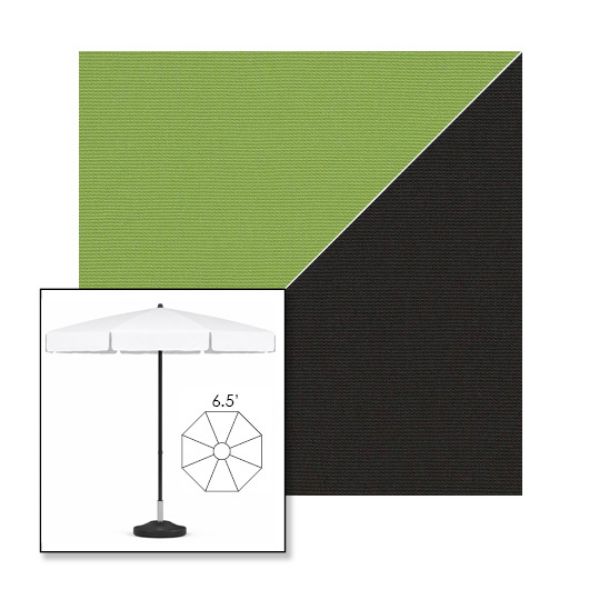 Picture of Ginkgo Black | 6.5' Fiberglass Patio Umbrella Sunbrella® Awning Fabric