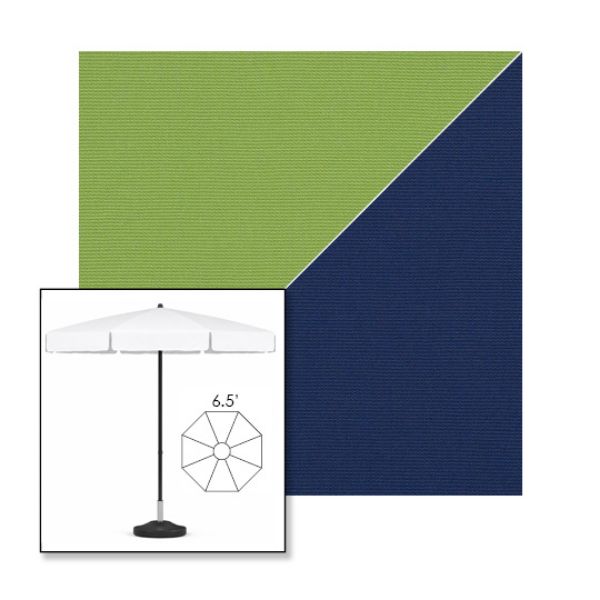Picture of Ginkgo Marine Blue | 6.5' Fiberglass Patio Umbrella Sunbrella® Awning Fabric