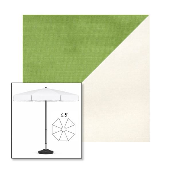 Picture of Ginkgo White | 6.5' Fiberglass Patio Umbrella Sunbrella® Awning Fabric