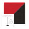 Picture of Jockey Red Black | 6.5' Fiberglass Patio Umbrella Sunbrella® Awning Fabric