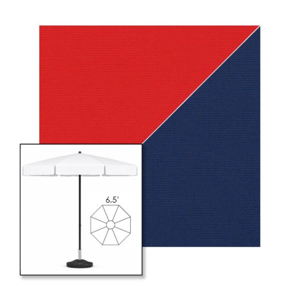 Picture of Logo Red Marine Blue | 6.5' Fiberglass Patio Umbrella Sunbrella® Awning Fabric