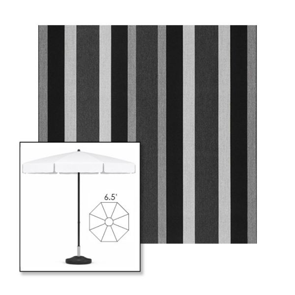 Picture of Marco Black | 6.5' Fiberglass Patio Umbrella Sunbrella® Awning Fabric
