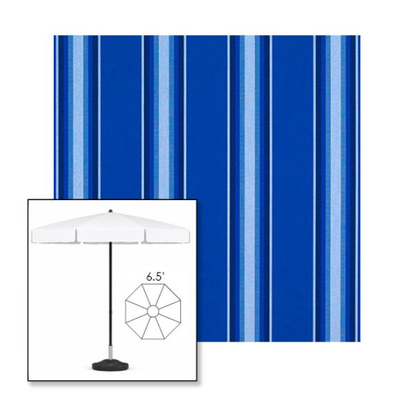Picture of Pacific Blue Fancy | 6.5' Fiberglass Patio Umbrella Sunbrella® Awning Fabric