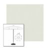 Picture of Silver | 6.5' Fiberglass Patio Umbrella Sunbrella® Awning Fabric