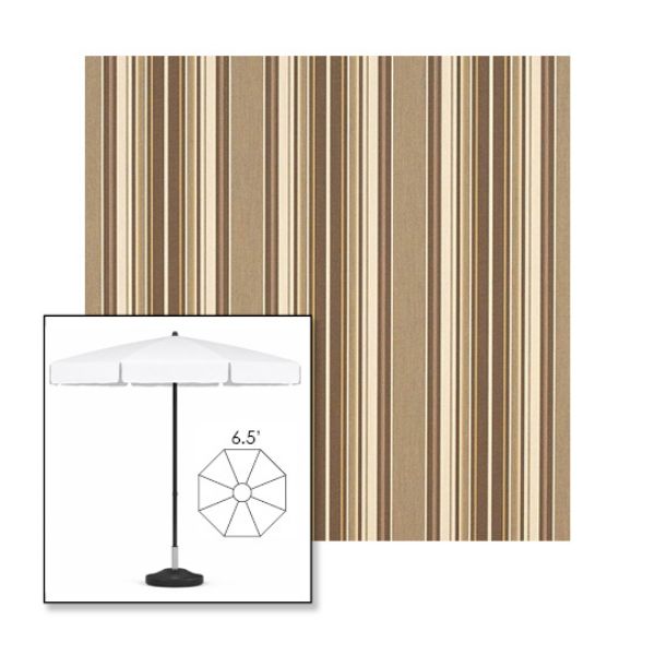 Picture of Westfield Mushroom | 6.5' Fiberglass Patio Umbrella Sunbrella® Awning Fabric