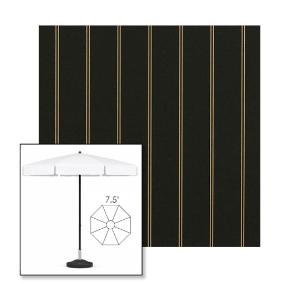 Picture of Cooper Black | 7.5' Fiberglass Patio Umbrella Sunbrella® Awning Fabric
