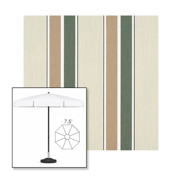 Picture of Fern Heather Beige Block | 7.5' Fiberglass Patio Umbrella Sunbrella® Awning Fabric