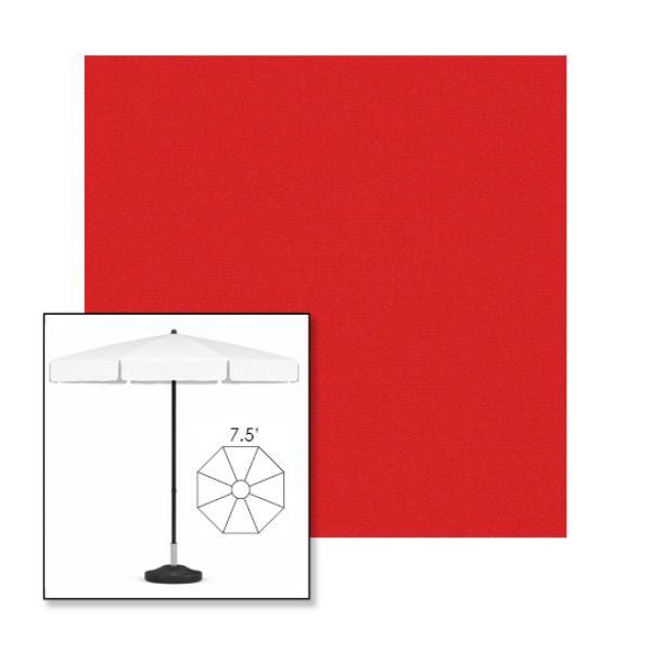 Picture of Logo Red | 7.5' Fiberglass Patio Umbrella Sunbrella® Awning Fabric