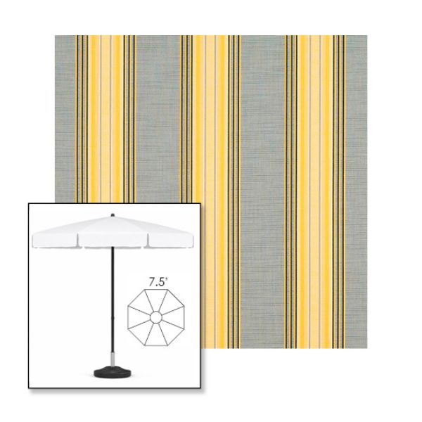 Picture of Rodanthe Metallic | 7.5' Fiberglass Patio Umbrella Sunbrella® Awning Fabric
