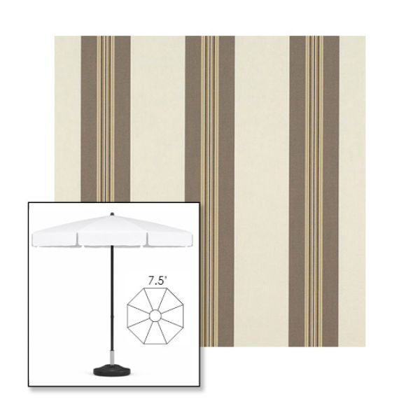 Picture of Taupe Tailored | 7.5' Fiberglass Patio Umbrella Sunbrella® Awning Fabric