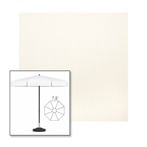 Picture of White | 7.5' Fiberglass Patio Umbrella Sunbrella® Awning Fabric