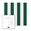 Picture of Beaufort Forest Green Natural | 6.5' Fiberglass Market Umbrella Sunbrella® Awning Fabric