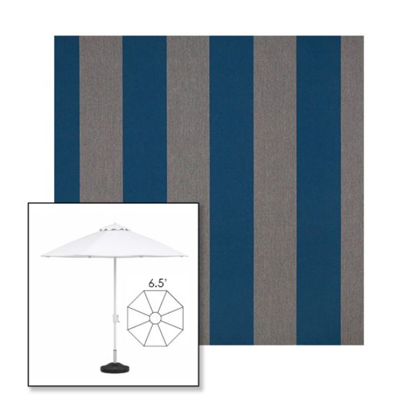 Picture of Beaufort Peacock | 6.5' Fiberglass Market Umbrella Sunbrella® Awning Fabric