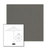 Picture of Charcoal Grey | 6.5' Fiberglass Market Umbrella Sunbrella® Awning Fabric