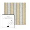 Picture of Grey Beige Chip Fancy | 6.5' Fiberglass Market Umbrella Sunbrella® Awning Fabric