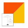 Picture of Orange Sunflower | 6.5' Fiberglass Market Umbrella Sunbrella® Awning Fabric