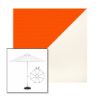 Picture of Orange White | 6.5' Fiberglass Market Umbrella Sunbrella® Awning Fabric