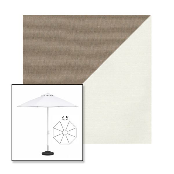 Picture of Taupe Natural | 6.5' Fiberglass Market Umbrella Sunbrella® Awning Fabric