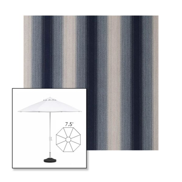 Picture of Boone Navy | 7.5' Fiberglass Market Umbrella Sunbrella® Awning Fabric