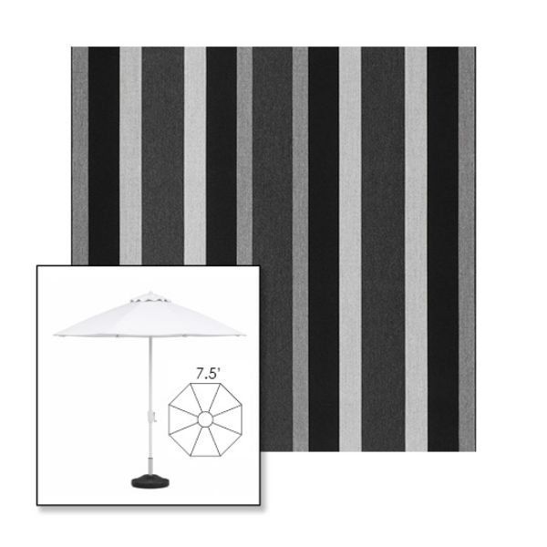 Picture of Marco Black | 7.5' Fiberglass Market Umbrella Sunbrella® Awning Fabric