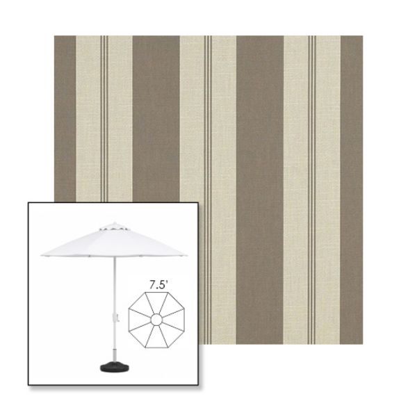 Picture of Moreland Taupe | 7.5' Fiberglass Market Umbrella Sunbrella® Awning Fabric
