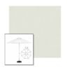 Picture of Silver | 7.5' Fiberglass Market Umbrella Sunbrella® Awning Fabric