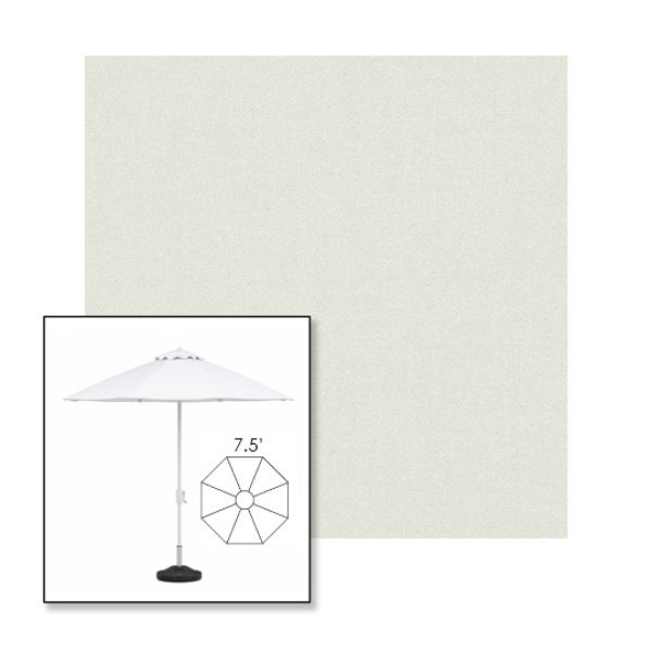 Picture of Silver | 7.5' Fiberglass Market Umbrella Sunbrella® Awning Fabric