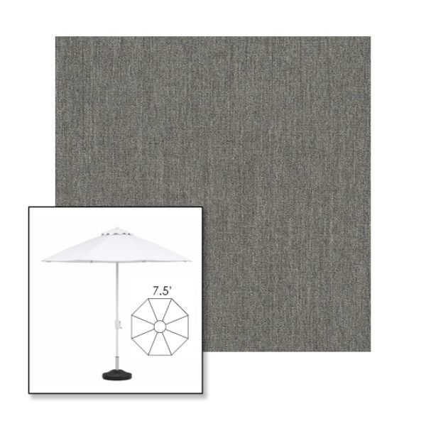 Picture of Smoke | 7.5' Fiberglass Market Umbrella Sunbrella® Awning Fabric