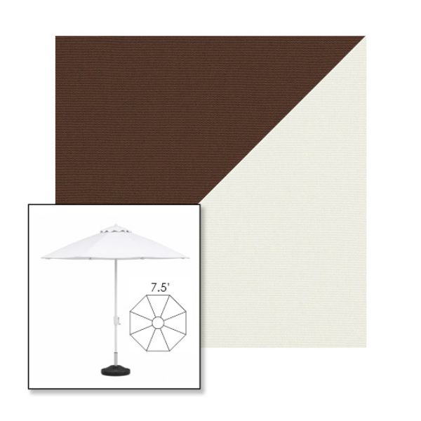 Picture of True Brown Natural | 7.5' Fiberglass Market Umbrella Sunbrella® Awning Fabric