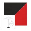Picture of Black Logo Red | 9' Fiberglass Market Umbrella Sunbrella® Awning Fabric