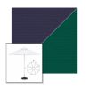 Picture of Captain Navy Forest Green | 9' Fiberglass Market Umbrella Sunbrella® Awning Fabric