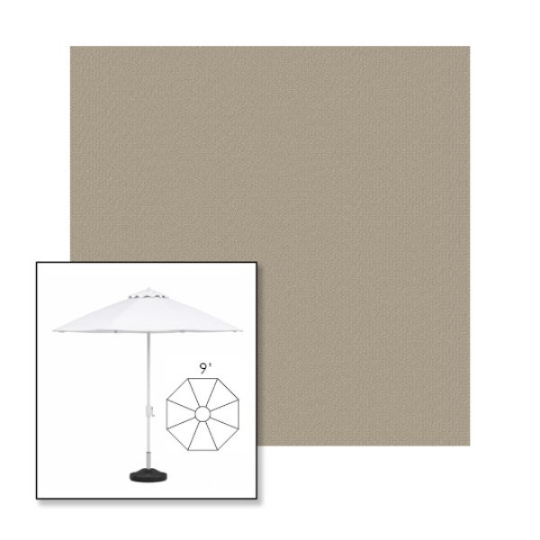 Picture of Fawn | 9' Fiberglass Market Umbrella Sunbrella® Awning Fabric