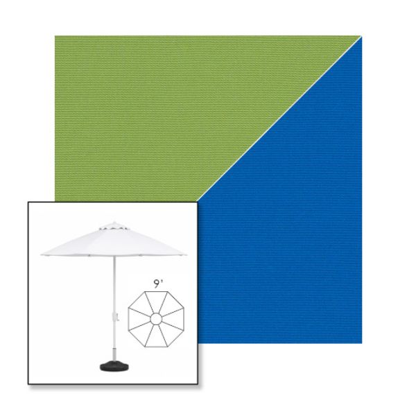 Picture of Ginkgo Pacific Blue | 9' Fiberglass Market Umbrella Sunbrella® Awning Fabric